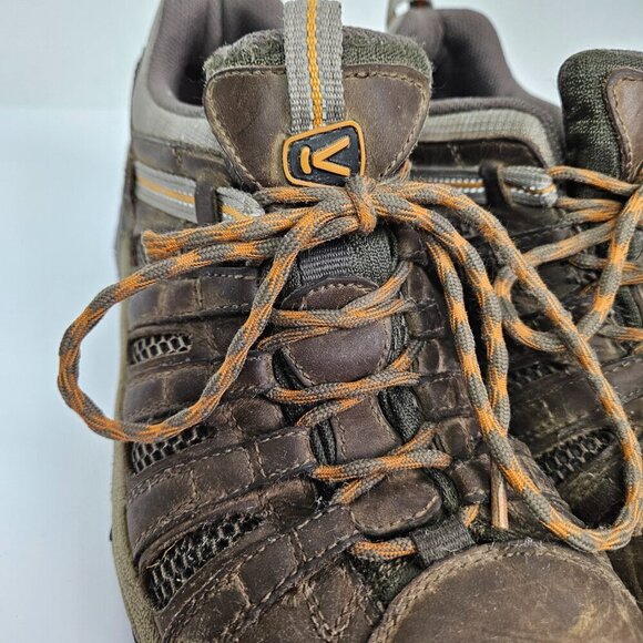 KEEN Voyageur Brown Leather Low Height Lace Up Hiking Shoe 9 1258-BOIG main image 7